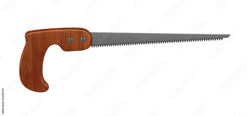 Hand Saw 3D Rendering Illustration Hand Saw 3D Rendering Illustration