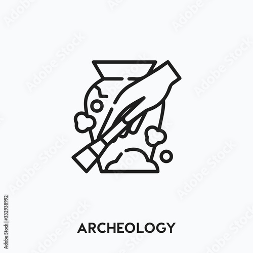 archeology icon vector. archeology icon vector symbol illustration. Modern simple vector icon for your design. science icon vector	
