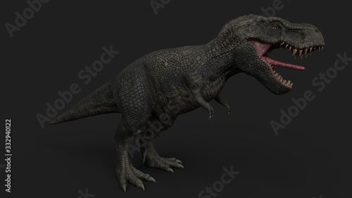 3D rendering of Dinosaur   isolated on white background.