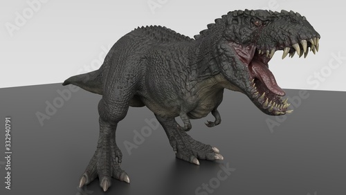 3D rendering of Dinosaur , isolated on white background.