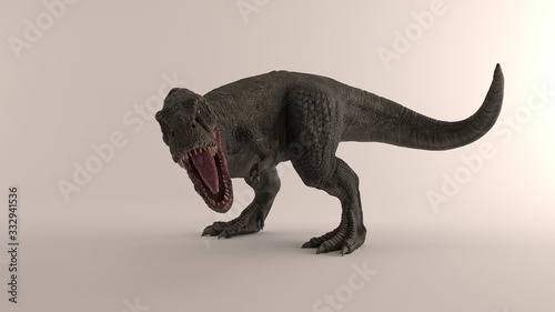 3D rendering of Dinosaur , isolated on white background.