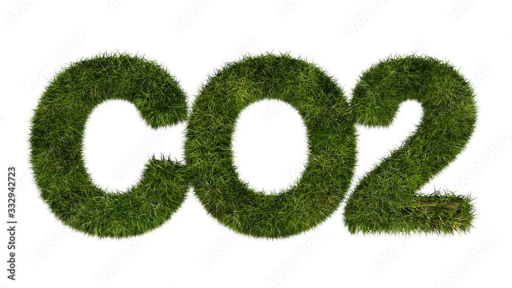 Das Wort CO2 aus Gras Das Wort CO2 aus Gras