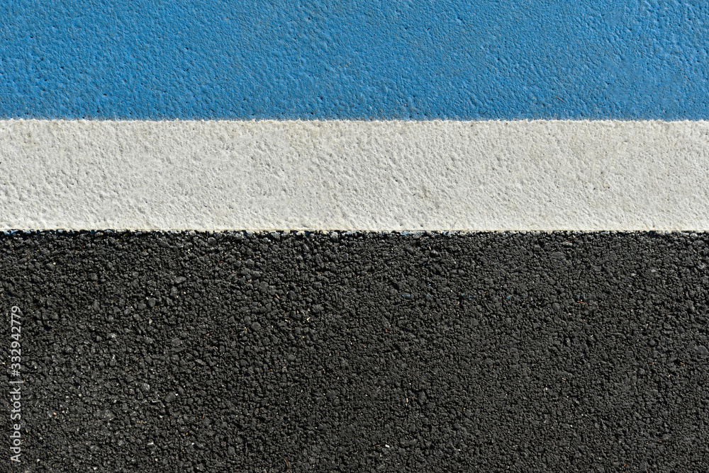 Fototapeta premium Blue Road and White Line Texture