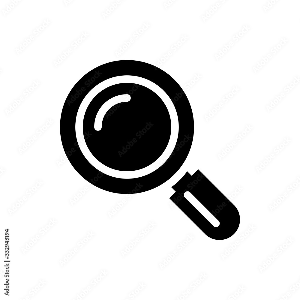 Magnifier Vector Colour With Glyph Icon Illustration Magnifier Vector Colour With Glyph Icon Illustration