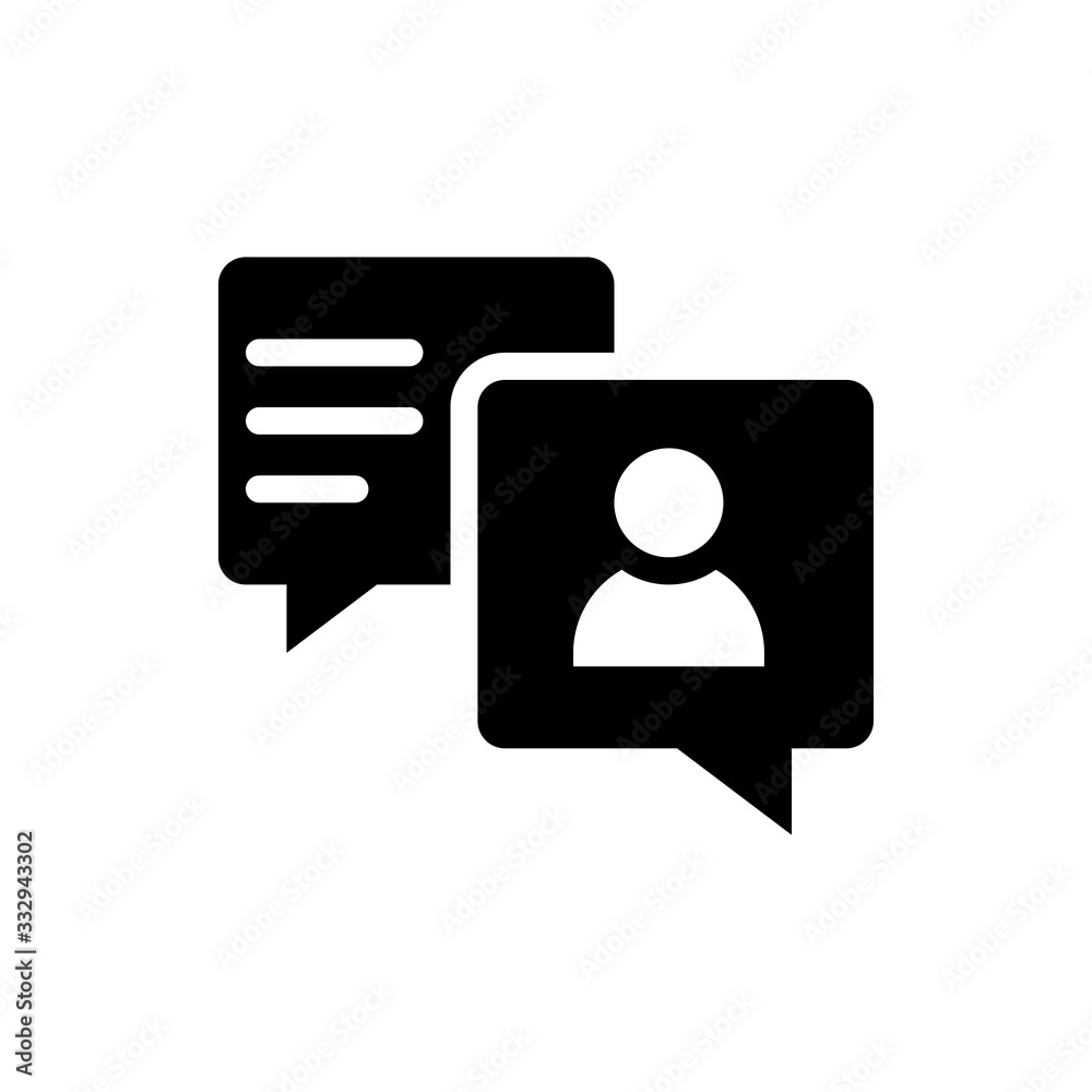 Chatting Vector Colour With Glyph Icon Illustration Chatting Vector Colour With Glyph Icon Illustration