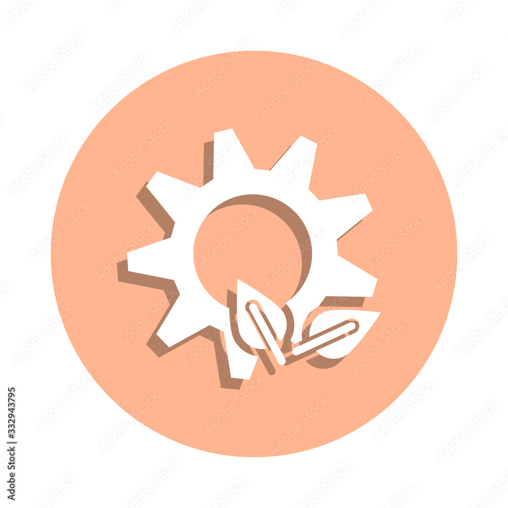 Biogas, leaf badge icon. Simple glyph, flat vector of ecology icons for ui and ux, website or mobile application Biogas, leaf badge icon. Simple glyph, flat vector of ecology icons for ui and ux, website or mobile application