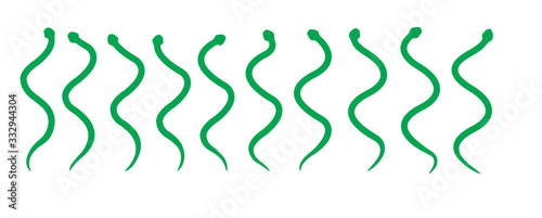Animation Snake Moves Anatomy Cartoon Vector Illustration
