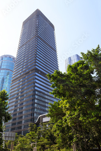 Tall buildings in the city in clear sunny weather © ires007