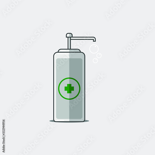 vector illustration of liquid soap bottle to eradicate germs, bacteria, viruses, etc. function to maintain health from disease