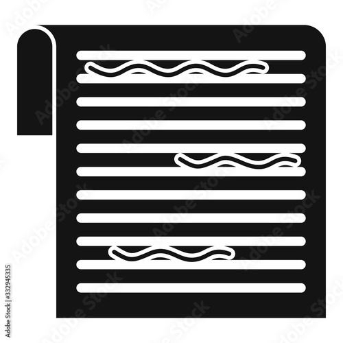 Paper proofread icon. Simple illustration of paper proofread vector icon for web design isolated on white background