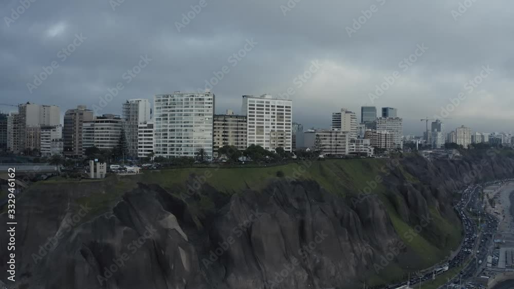 View of the clif at Miraflores in Lima Peru View of the clif at Miraflores in Lima Peru