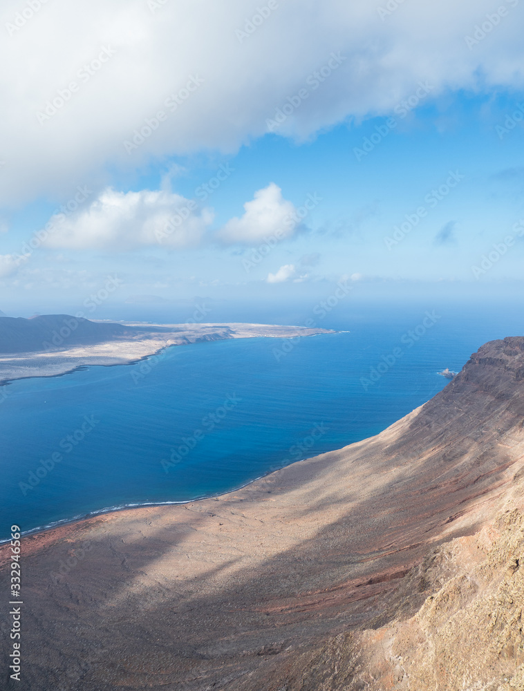 Landscape on island La Grasiosa, Canary Islands .