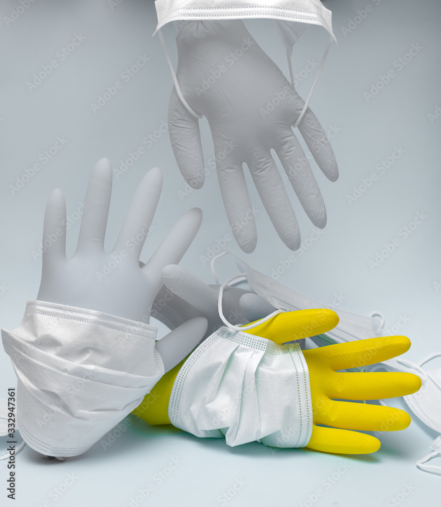 Obraz premium Covid-19 Coronavirus . Stop shaking hands or protect yourself.
