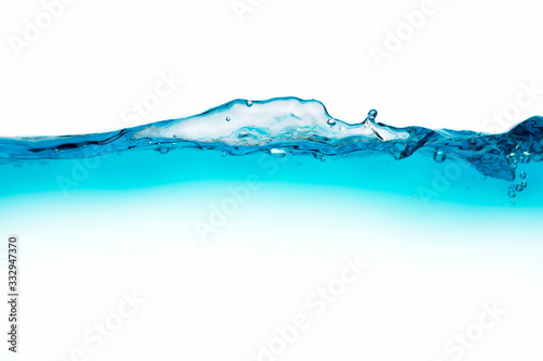Fototapeta Naklejka Na Ścianę i Meble -  Water surface with air bubble, Blue water,Water distribution.