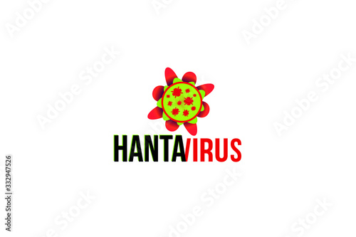 Hantavirus and orthohantavirus.  Hantavirus logo and orthohantavirus logo type. Allergy is a disease different from virus infections by its mechanism of occurrence. photo