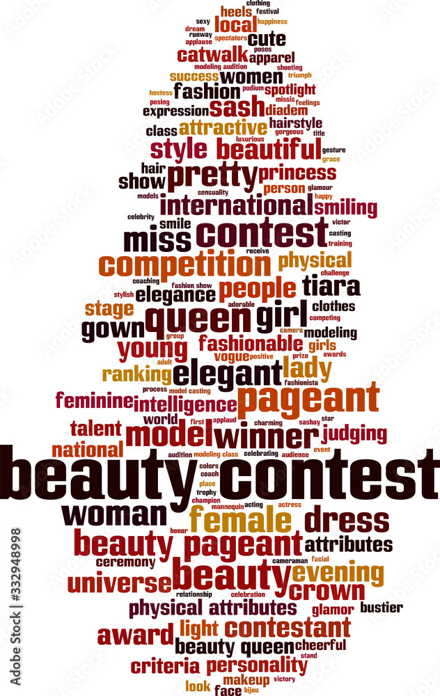 Obraz premium Beauty contest word cloud