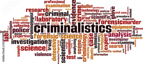 Criminalistics word cloud