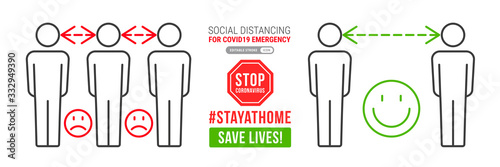 Social distancing infographics