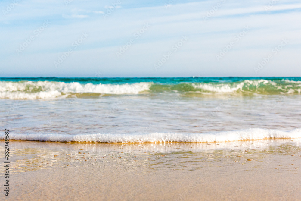 Bursts of sea waves on a tropical sea beach, Bursts of sea waves on a tropical sea beach,