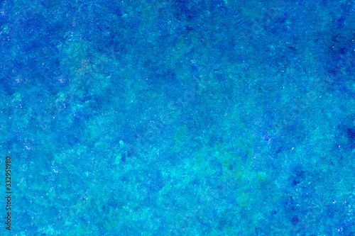 Abstract blue color paint. Designed grunge on wall texture