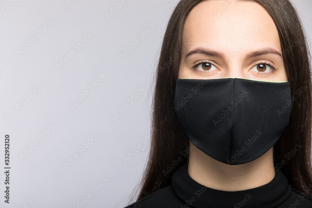 Stop coronavirus infection. The girl in the mask. Stop coronavirus infection. The girl in the mask.