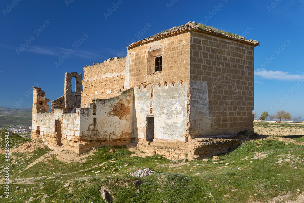 hermitage Via sacra in ruins in Osuna, seville. Spain
