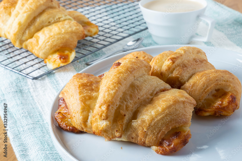 Homemade butter croissant french bakery breakfast Homemade butter croissant french bakery breakfast