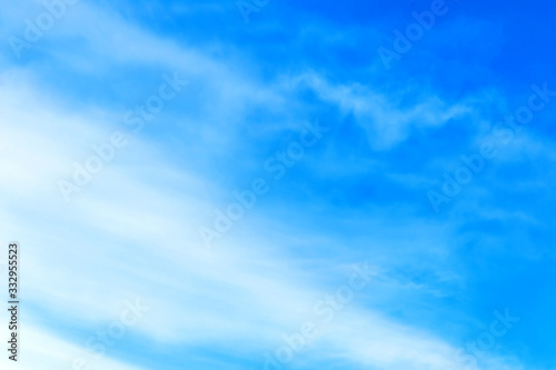Fototapeta Naklejka Na Ścianę i Meble -  white cirrus clouds in the blue sky. Abstract background.