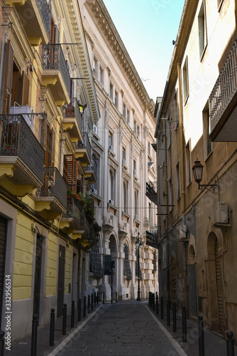 Fototapeta Naklejka Na Ścianę i Meble -  Foggia Buildings and Streets by Morning