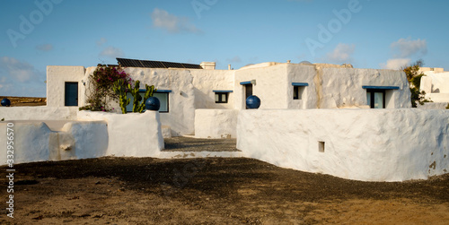 white houses in caleta de Pedro Barba village in canary islands, spain