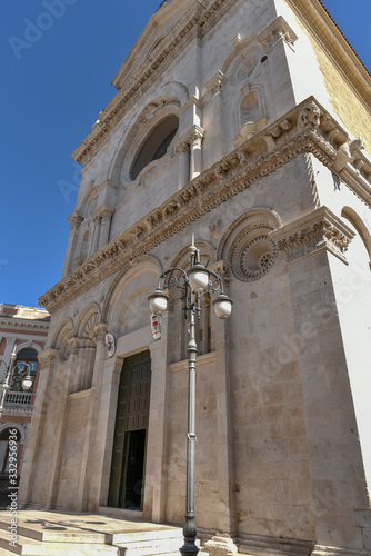 Konstfotografi Foggia Cathedral by Morning With Clear Blue Sky