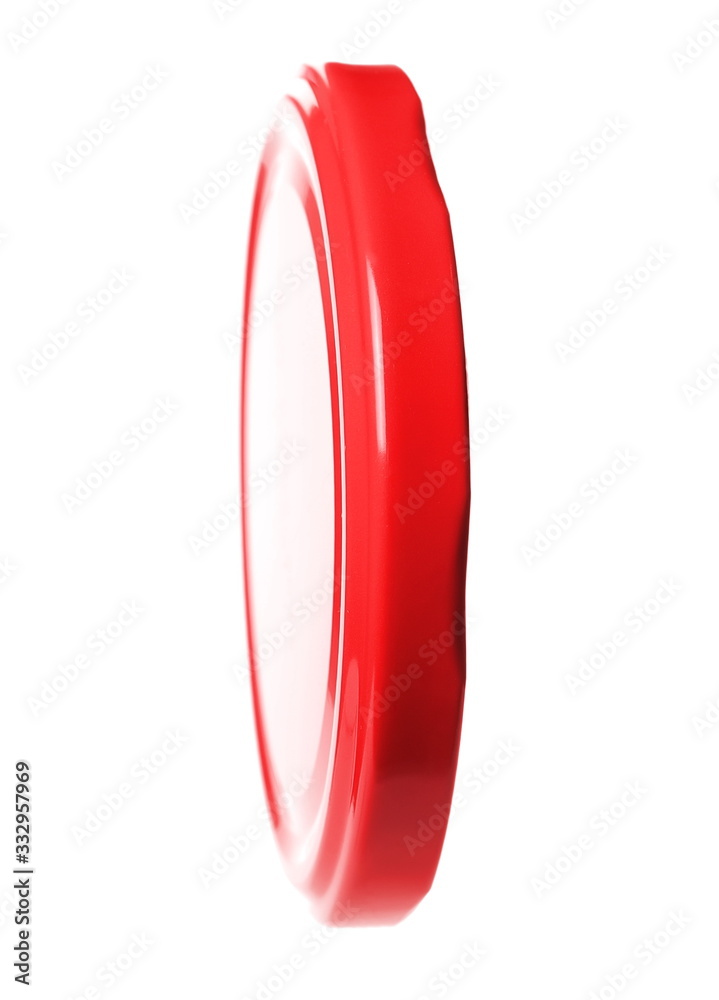 Red bottle lid isolated on white background, clipping path Red bottle lid isolated on white background, clipping path