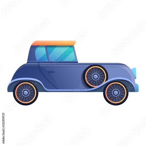 Comic retro car icon. Cartoon of comic retro car vector icon for web design isolated on white background