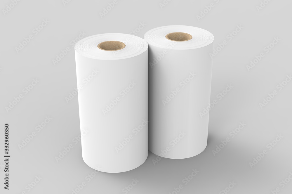 Blank Soft Toilet Paper Roll For Branding, 3d render illustration. Blank Soft Toilet Paper Roll For Branding, 3d render illustration.