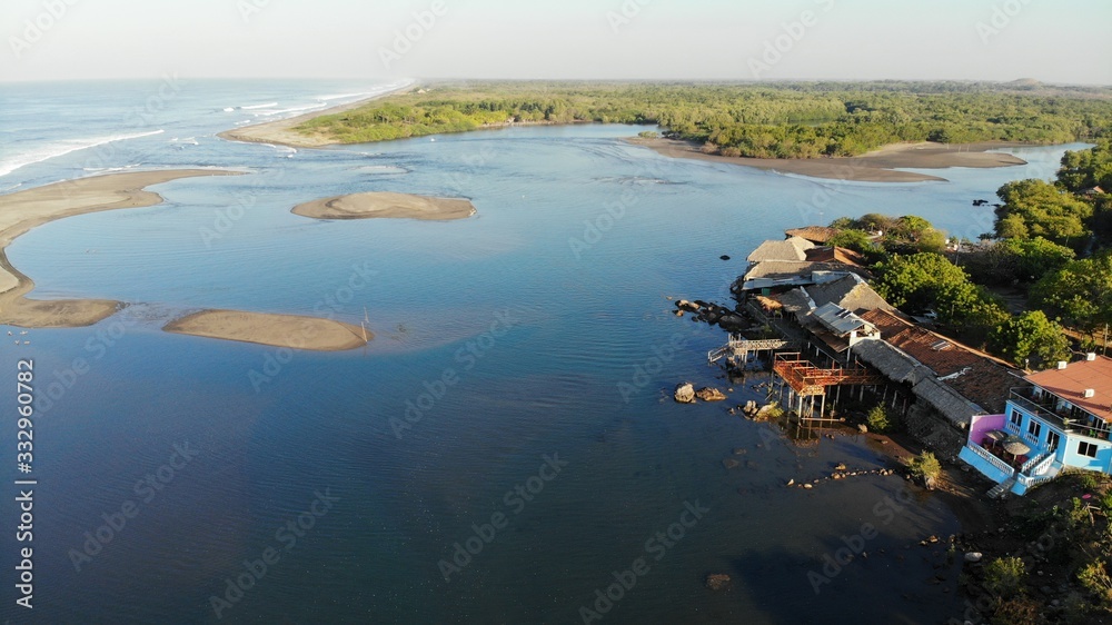 aerial view, Poneloya, Nicaragua aerial view, Poneloya, Nicaragua