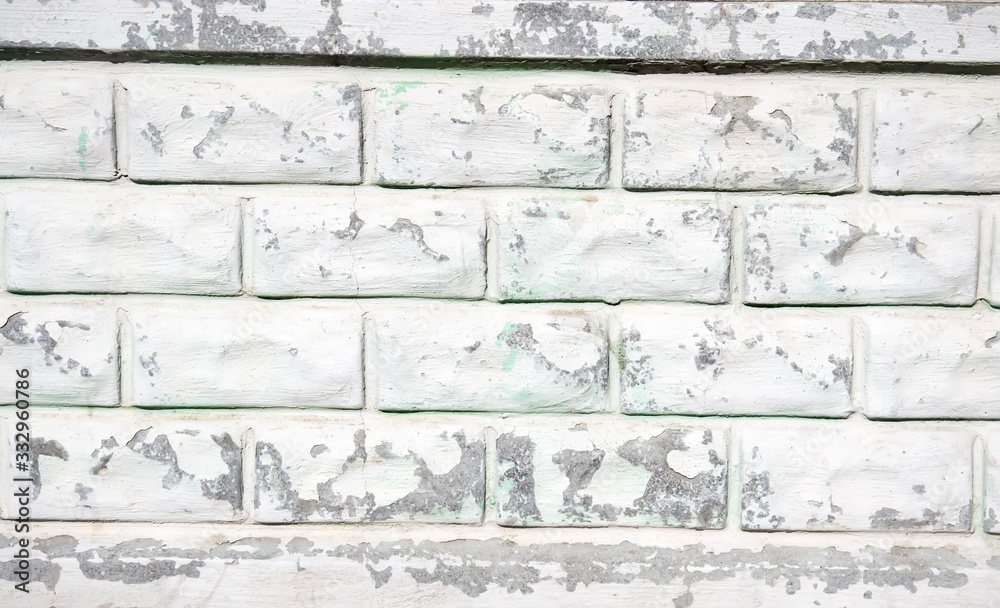 Fototapeta premium The texture of a white brick wall
