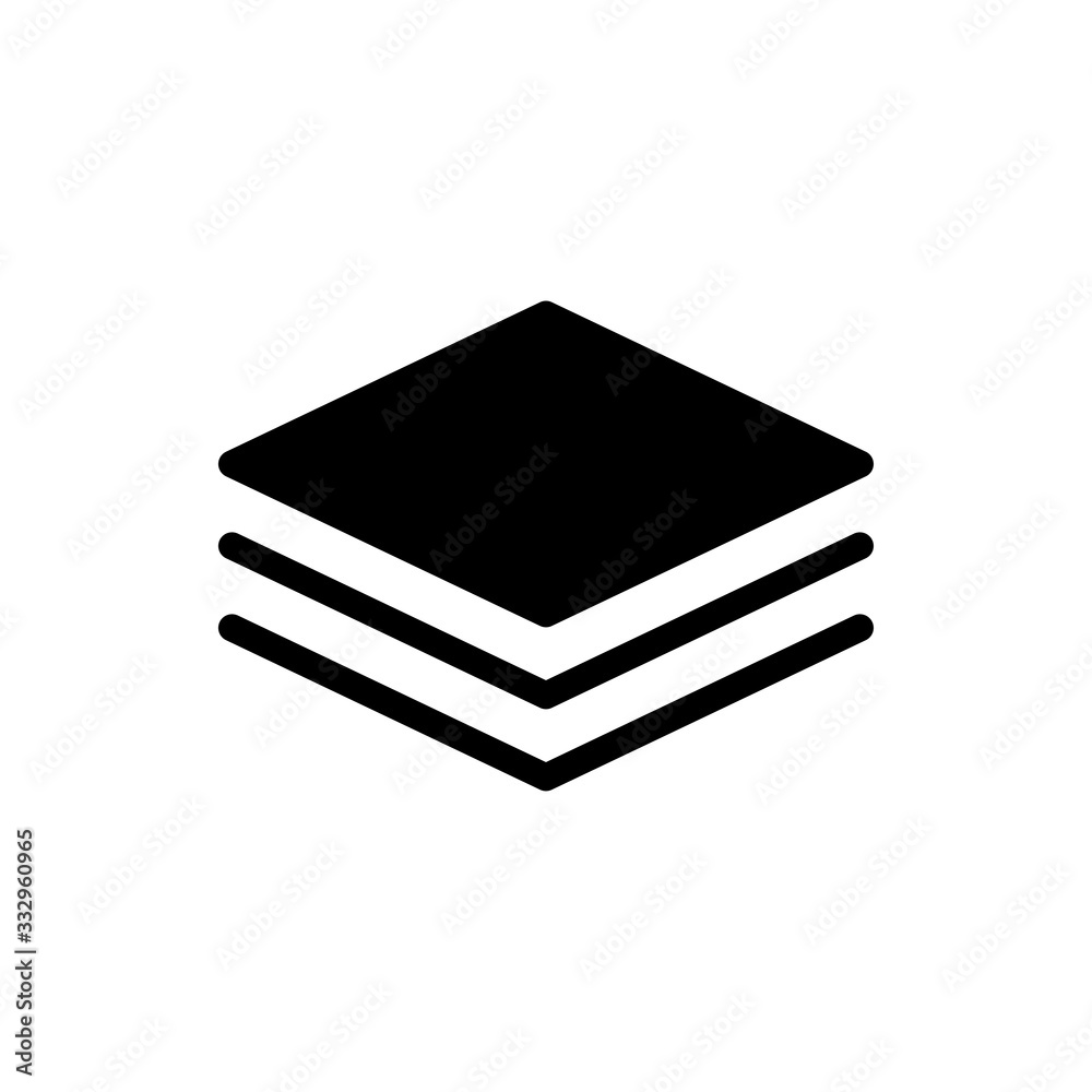 Layers Vector Colour With Glyph Icon Illustration Layers Vector Colour With Glyph Icon Illustration