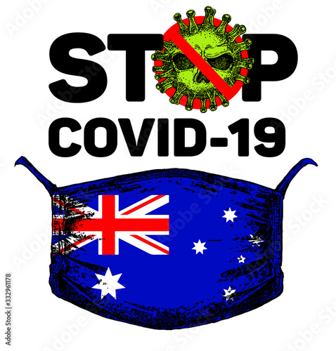 Covid-19, virus. Medical logo, medical mask, sign.