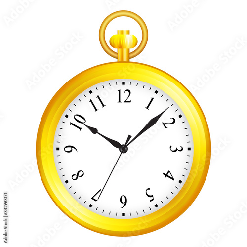 pocket watch with regular numbers
