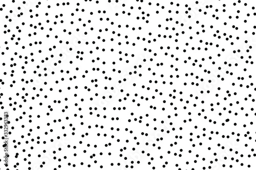 Random scattered dots, abstract black and white background. Seamless vector pattern. Black and white polka dot pattern. Celebration confetti background. Vector illustration