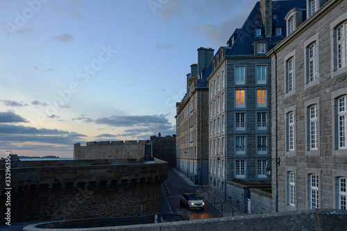 house of notables and corsair in the walled city of Saint Malo in Brittany France © hectorchristiaen