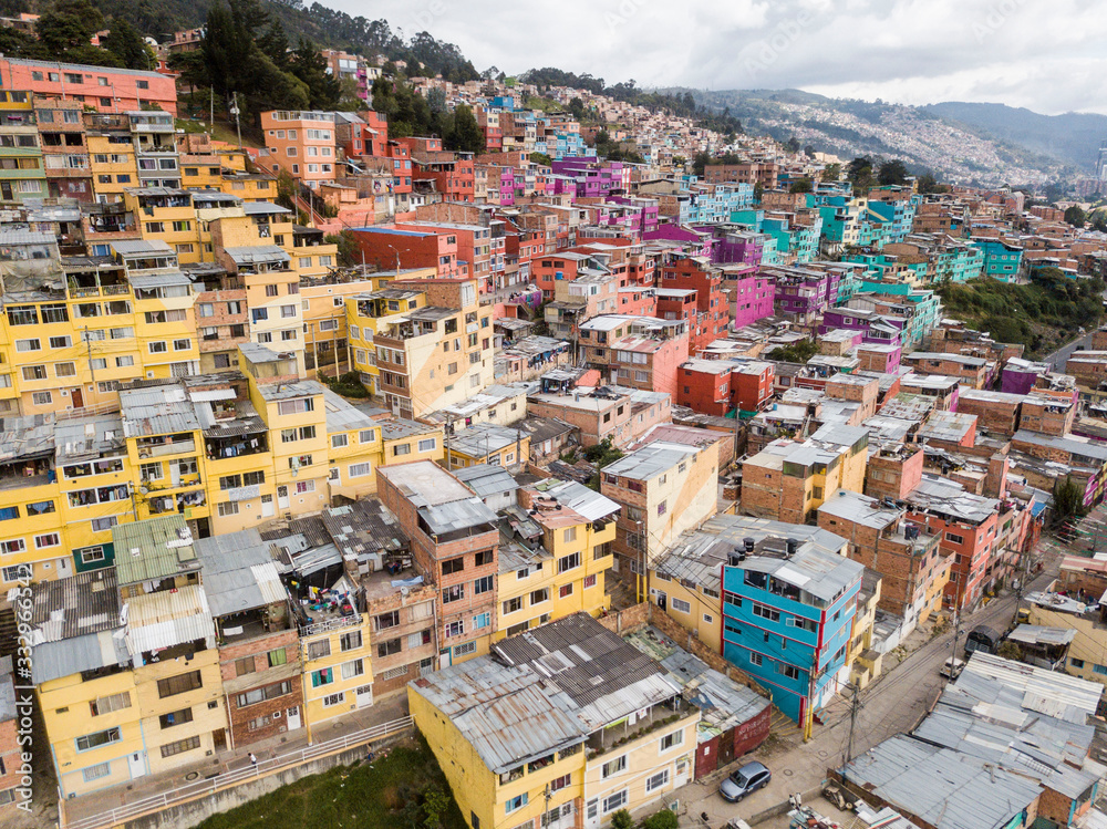 Colorful Rainbow Village in Bogota, Colombia