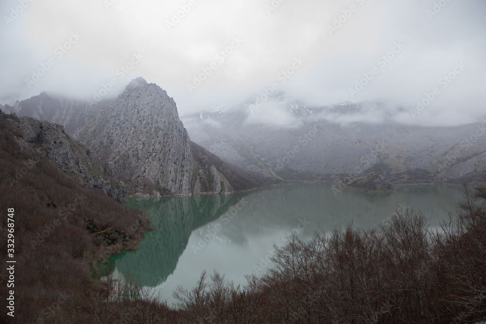 pantano de riano en leon, spain