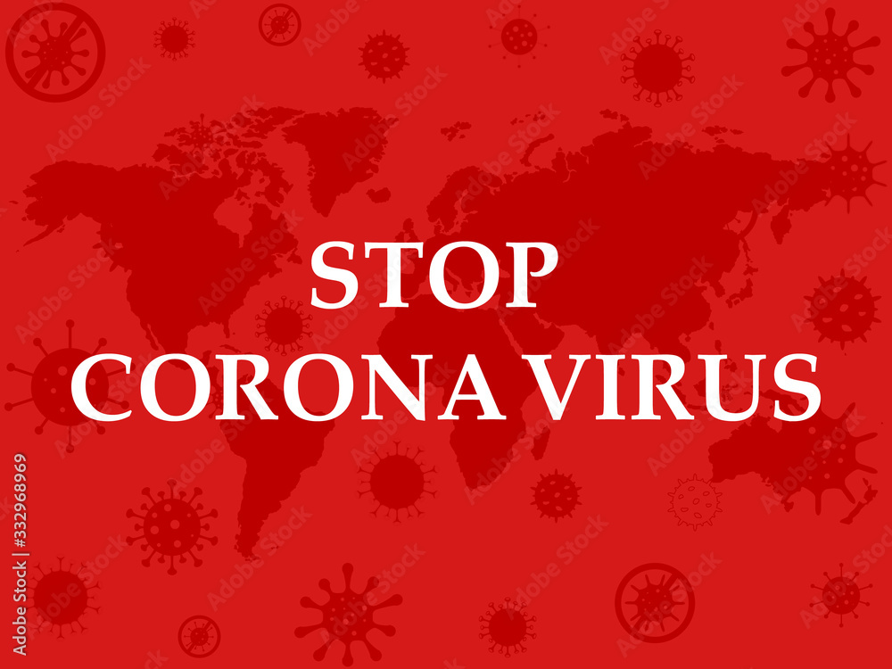 Coronavirus banner background vector illustration. Stop virus concept. Virus Wuhan from China. Dangerous world pandemic Coronavirus banner background vector illustration. Stop virus concept. Virus Wuhan from China. Dangerous world pandemic