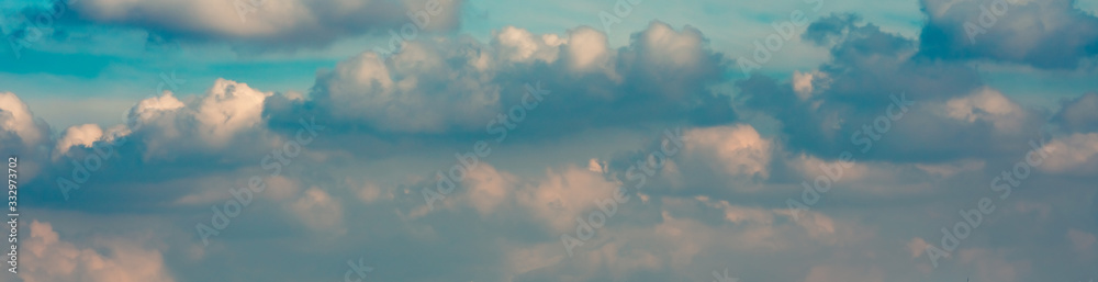 Fluffy Cloud Blue Sky Background