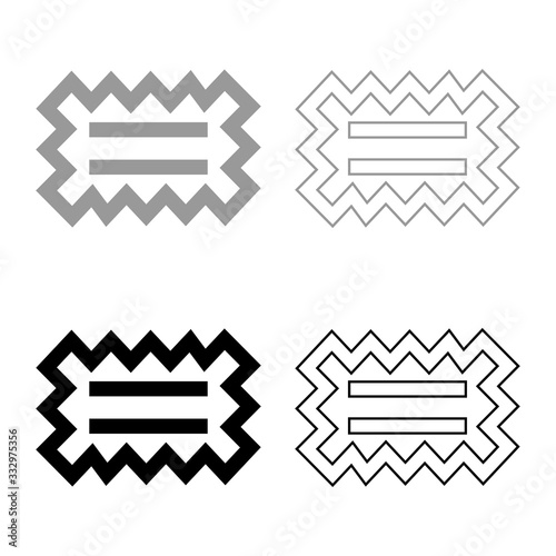 Special glue needed Designation on the wallpaper symbol icon outline set black grey color vector illustration flat style image