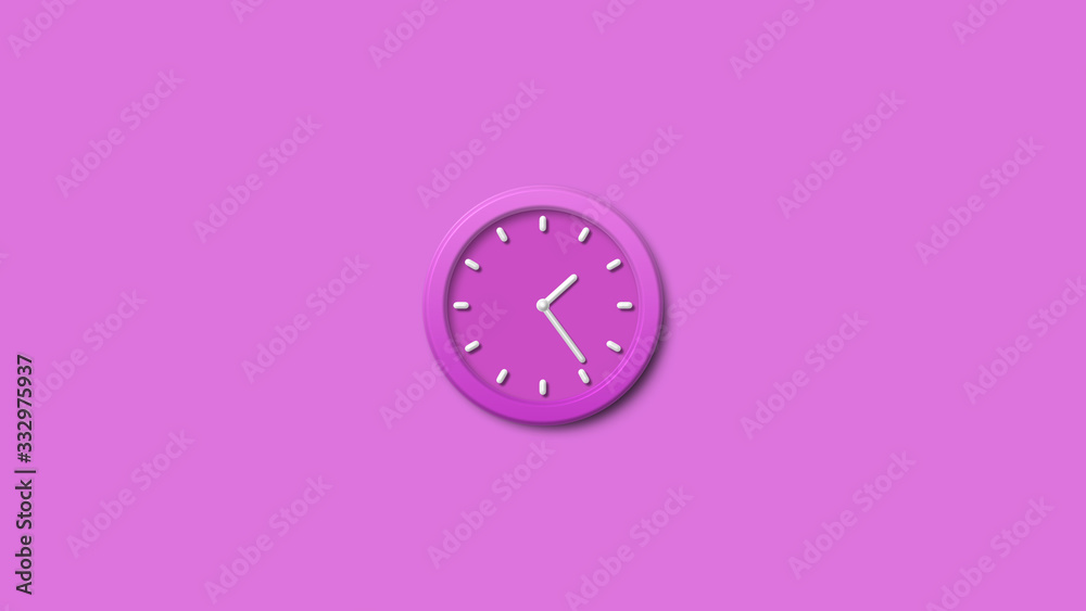 Pink analog 3d wall clock,clock icon,Wall clock icon Pink analog 3d wall clock,clock icon,Wall clock icon