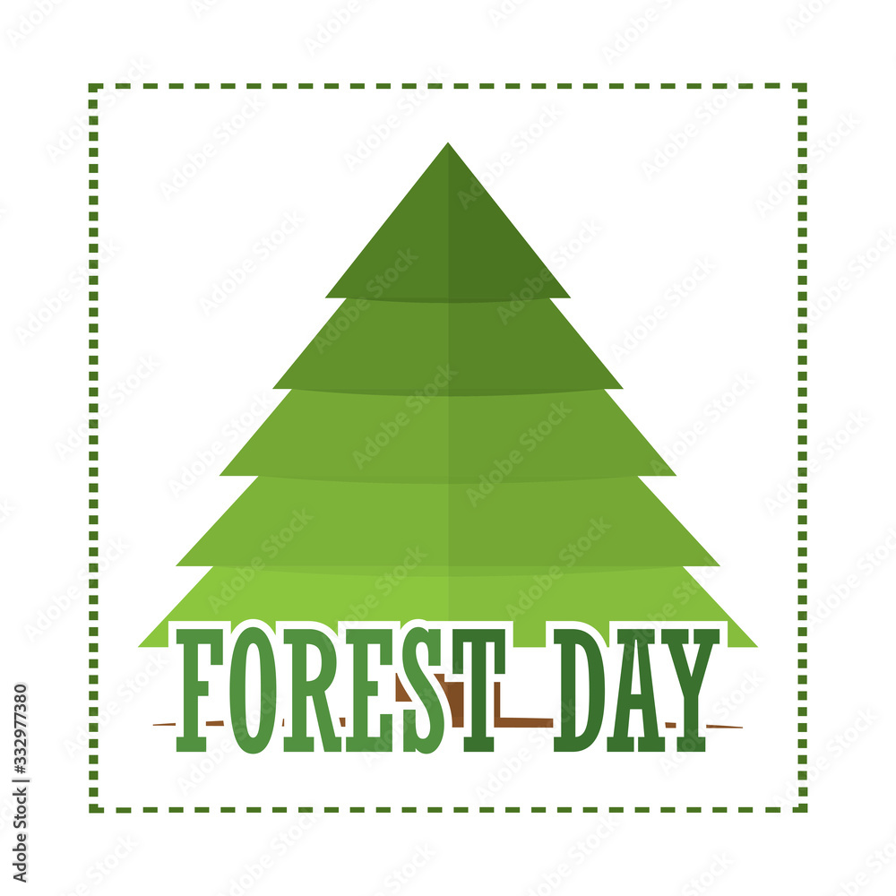Fototapeta premium Forest day illustration
