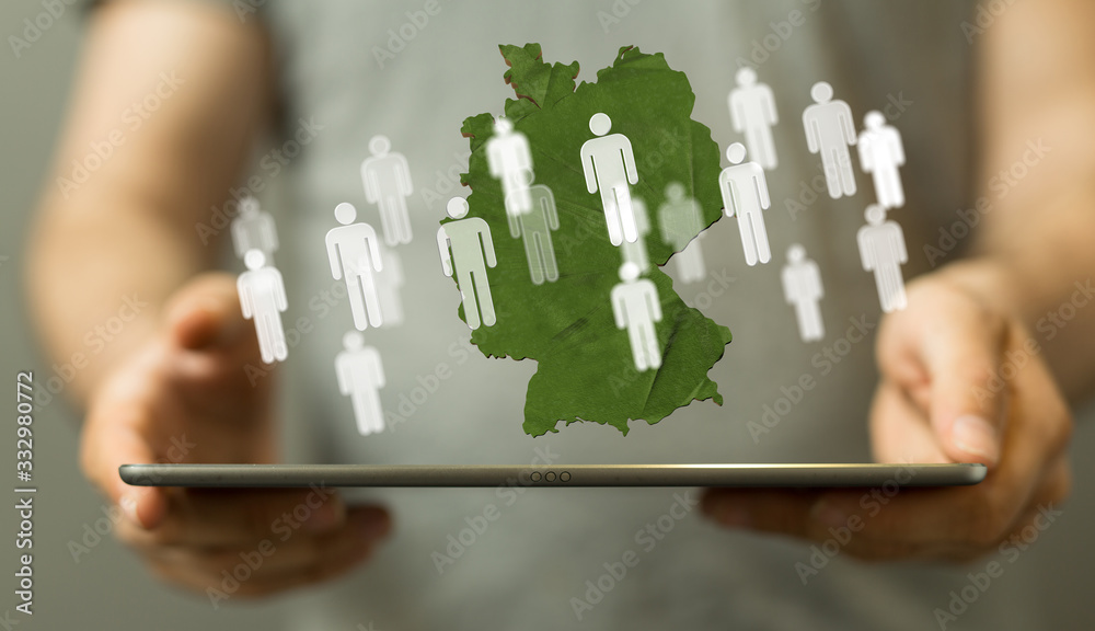 3D map of Germany. Map of Germany land border with flag. Germany map on white background. 3d rendering. 3D map of Germany. Map of Germany land border with flag. Germany map on white background. 3d rendering.