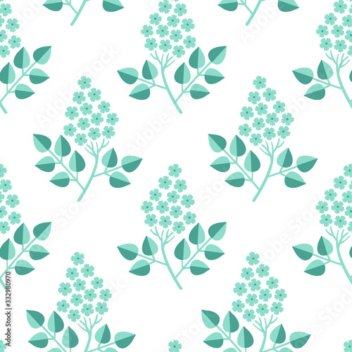 Vector seamless pattern with elegant lilac branch for fabric  wallpaper  wrapping paper